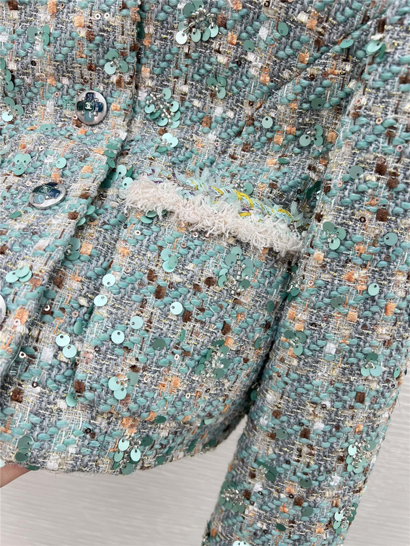 Ch**el sequined braided coat replica d&g clothing