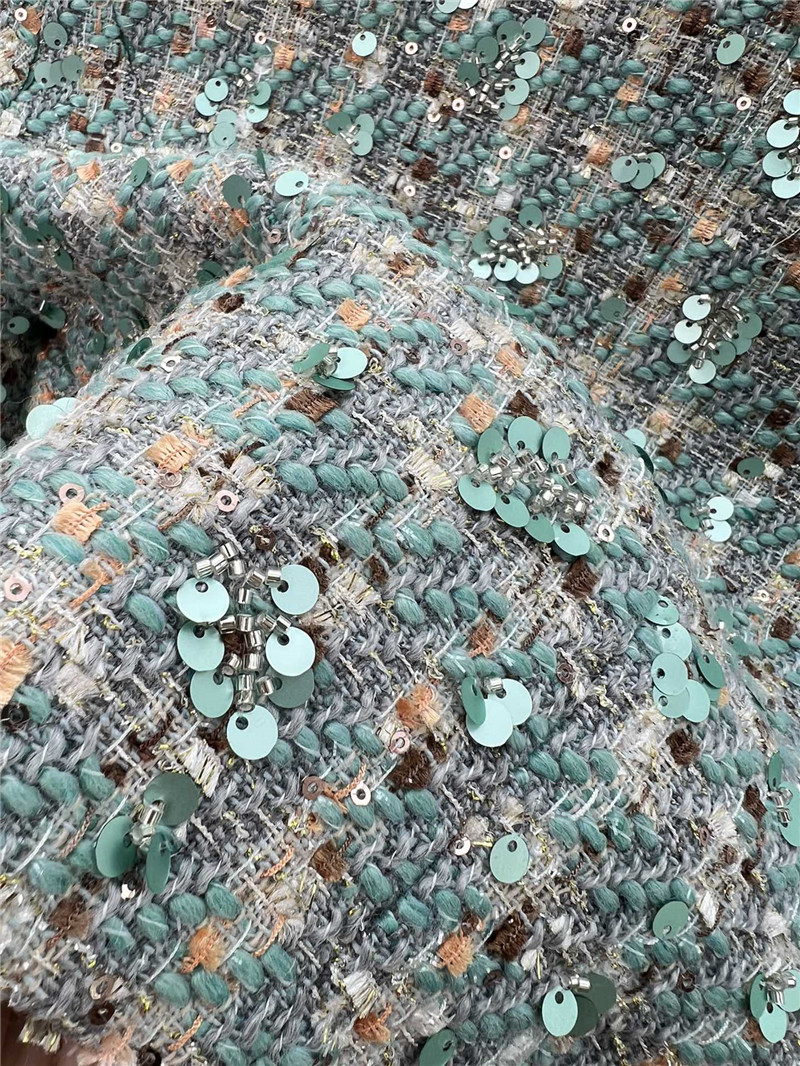 Ch**el sequined braided coat replica d&g clothing