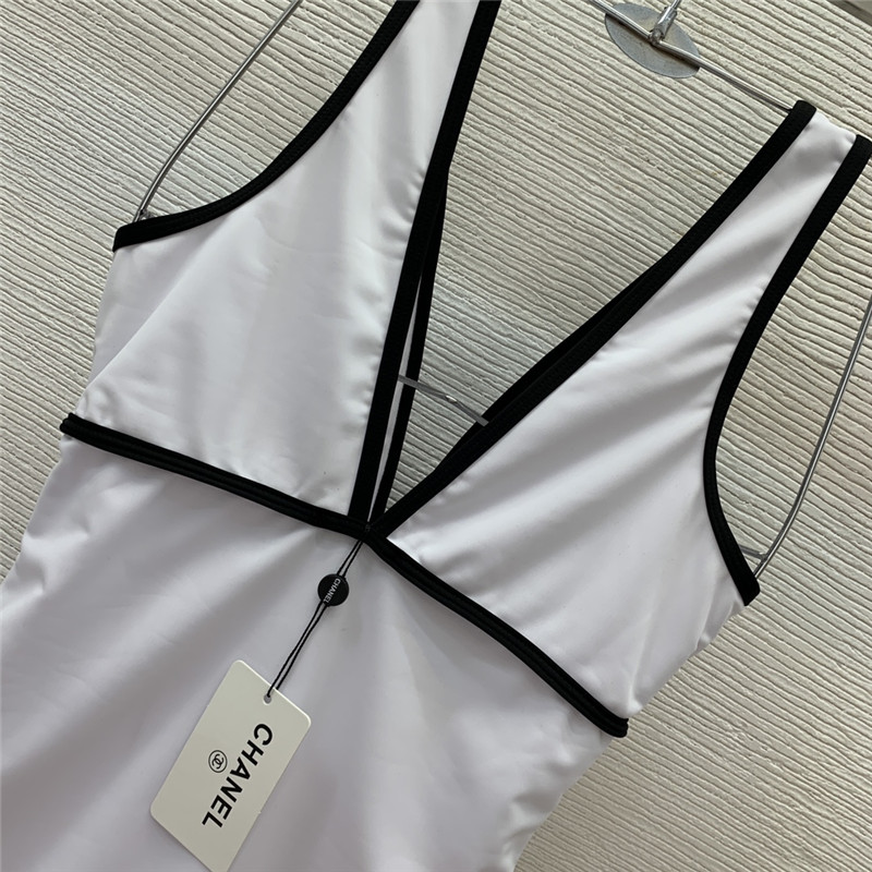 Ch**el deep v neck swimsuit replica clothes