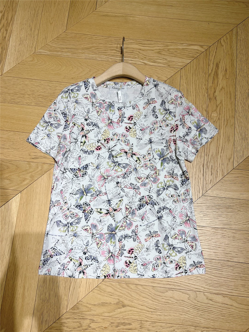 D10r printed round neck short sleeve top replica d&g clothing
