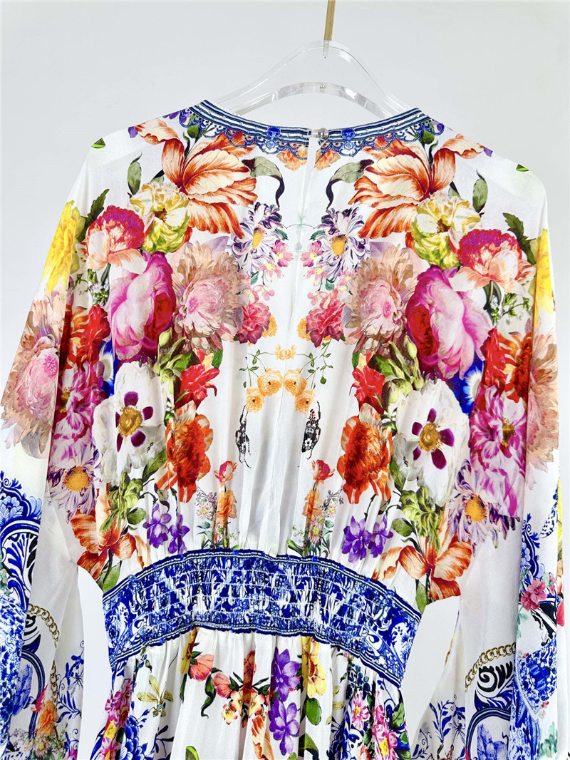 zimm silk long sleeve midi dress replica clothing