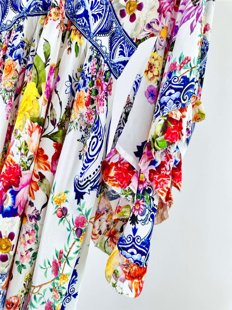 zimm silk long sleeve midi dress replica clothing