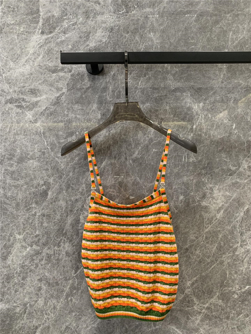 ch**el dopamine D1am0nd button knitted small vest replica clothes