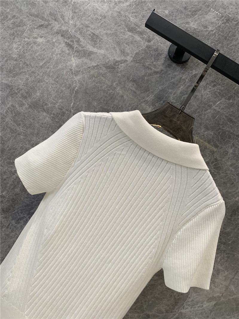 D10r knitted polo collar short-sleeved top replica d&g clothing