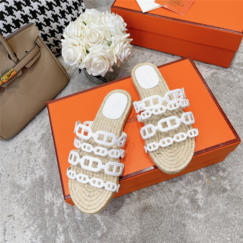 H**me5 ancone espadrille in white nappa leather