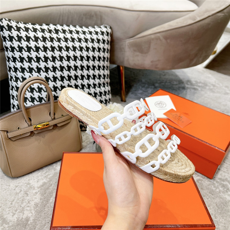 H**me5 ancone espadrille in white nappa leather