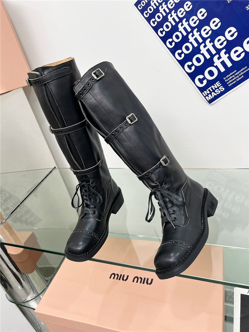 Miu Miu Buckle Up Moto Boots