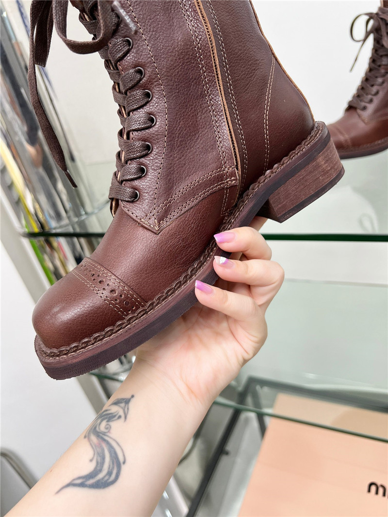 Miu Miu Lace-Up Combat Boots