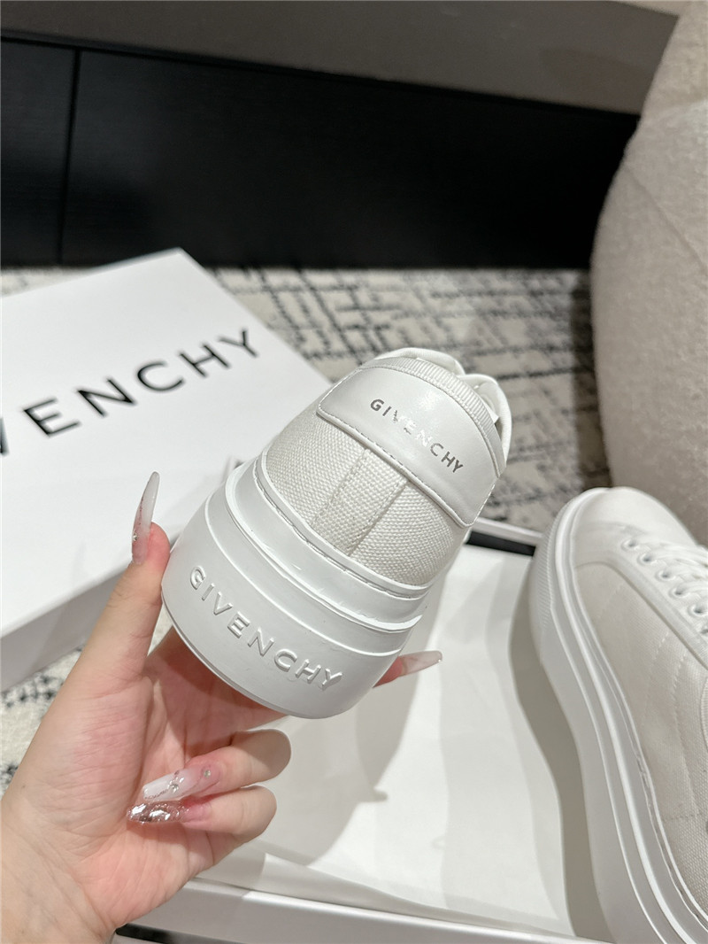 Givenchy City Canvas Platform Sneakers White