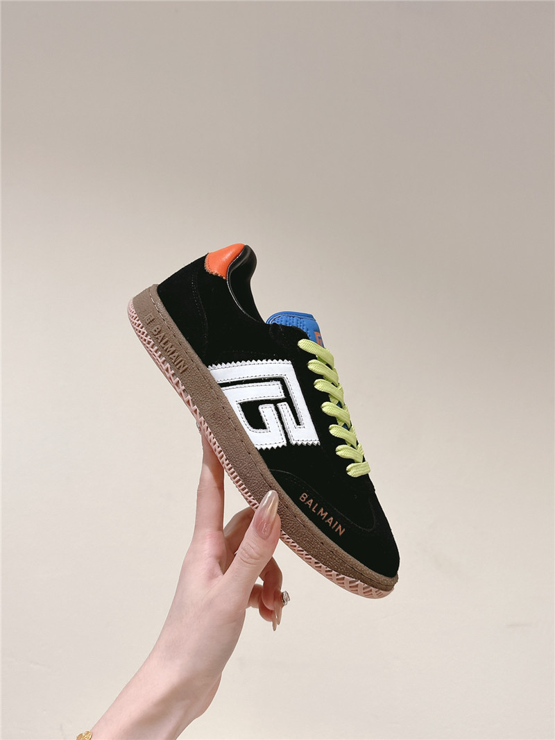 Balmain Black Low-top Lace-up Sneakers