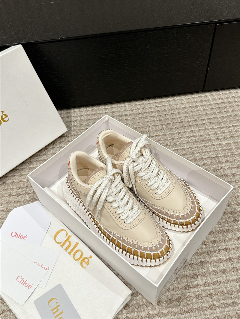 Chloé Nama Woven Platform Sneakers