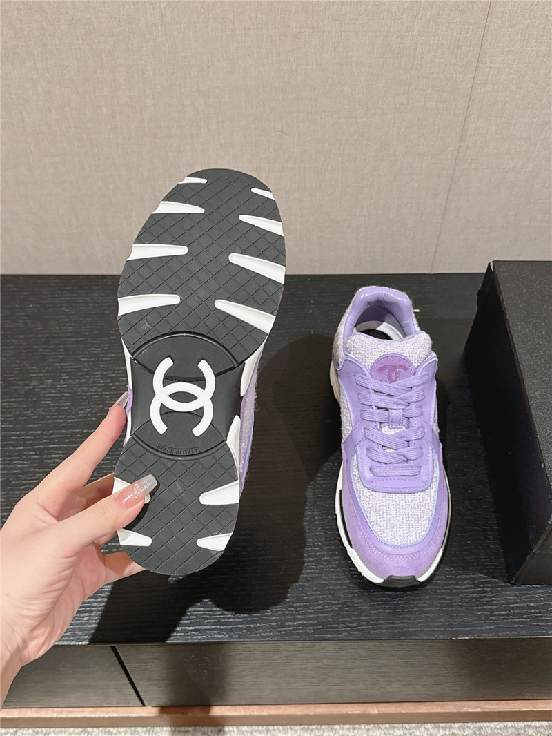 Ch**el purple logo sneakers
