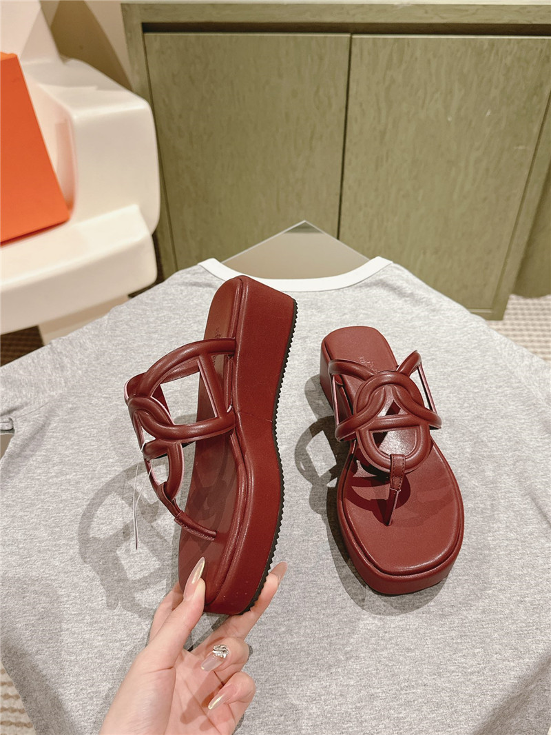 H**me5 gipsy sandal burgundy goatskin