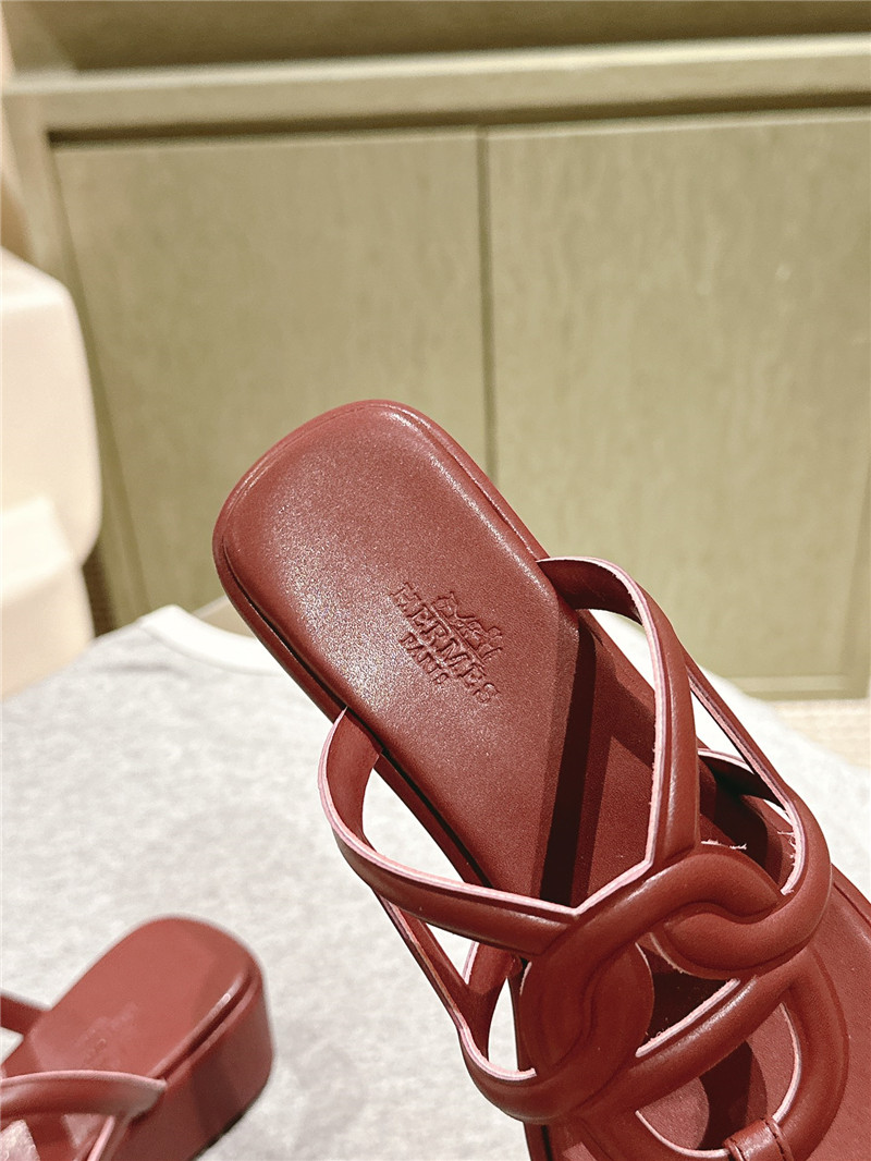 H**me5 gipsy sandal burgundy goatskin