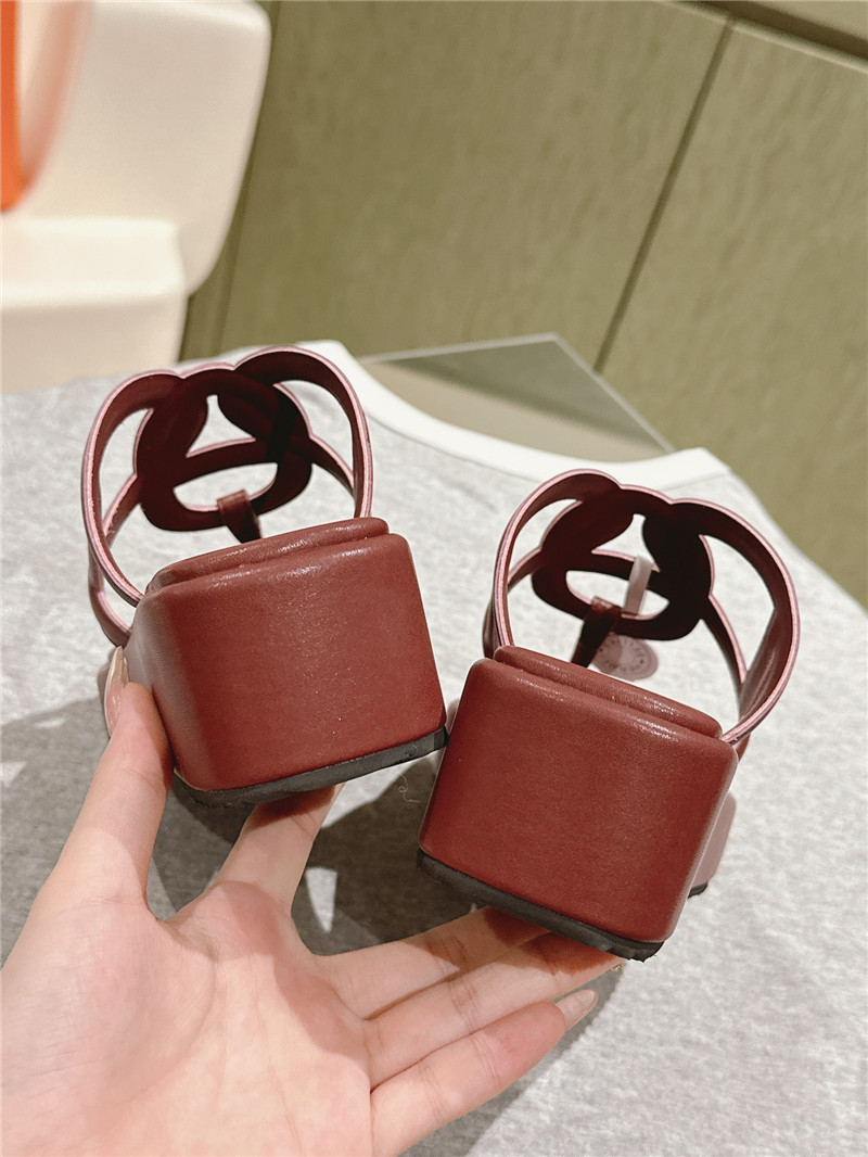 H**me5 gipsy sandal burgundy goatskin