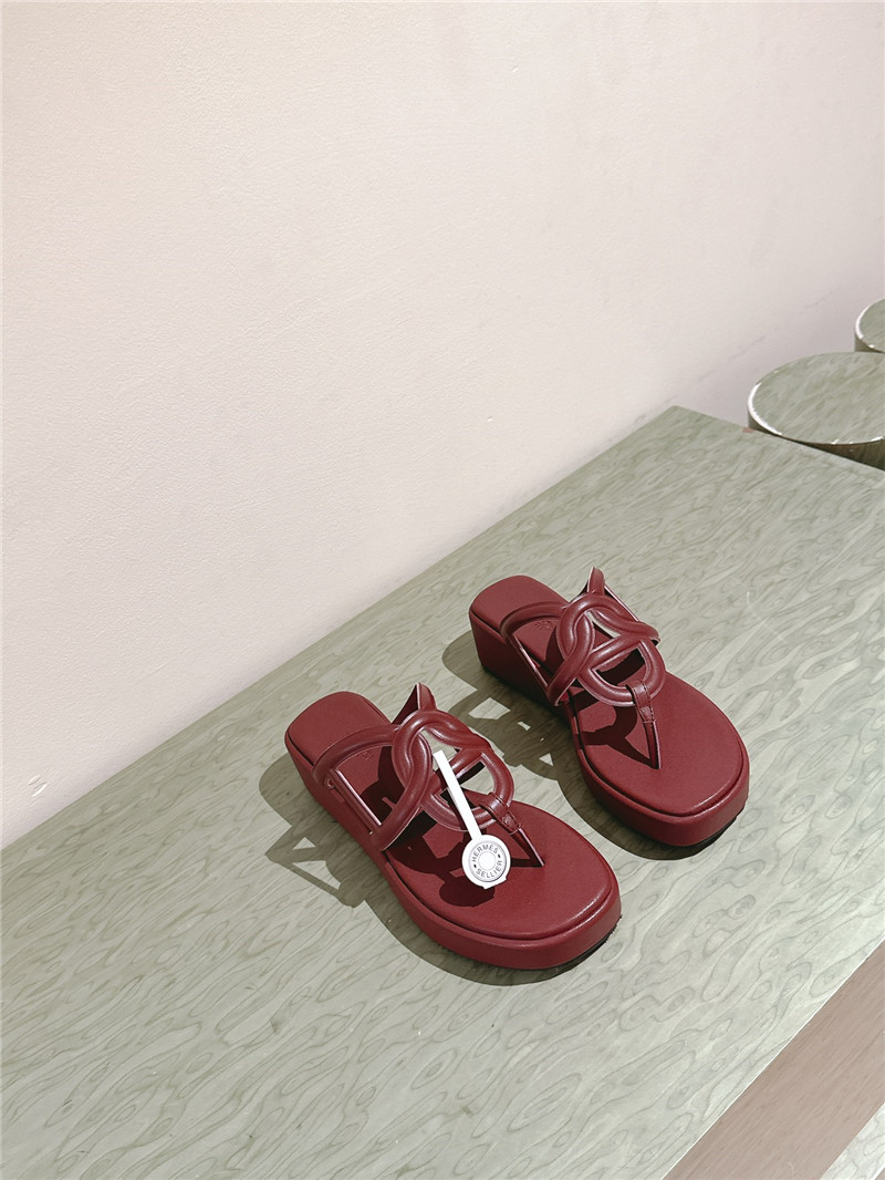 H**me5 gipsy sandal burgundy goatskin