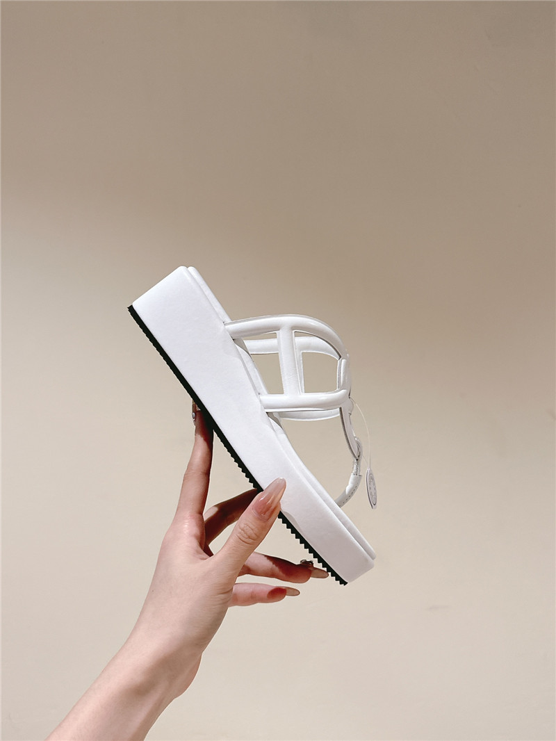 H**me5 gipsy sandal white goatskin