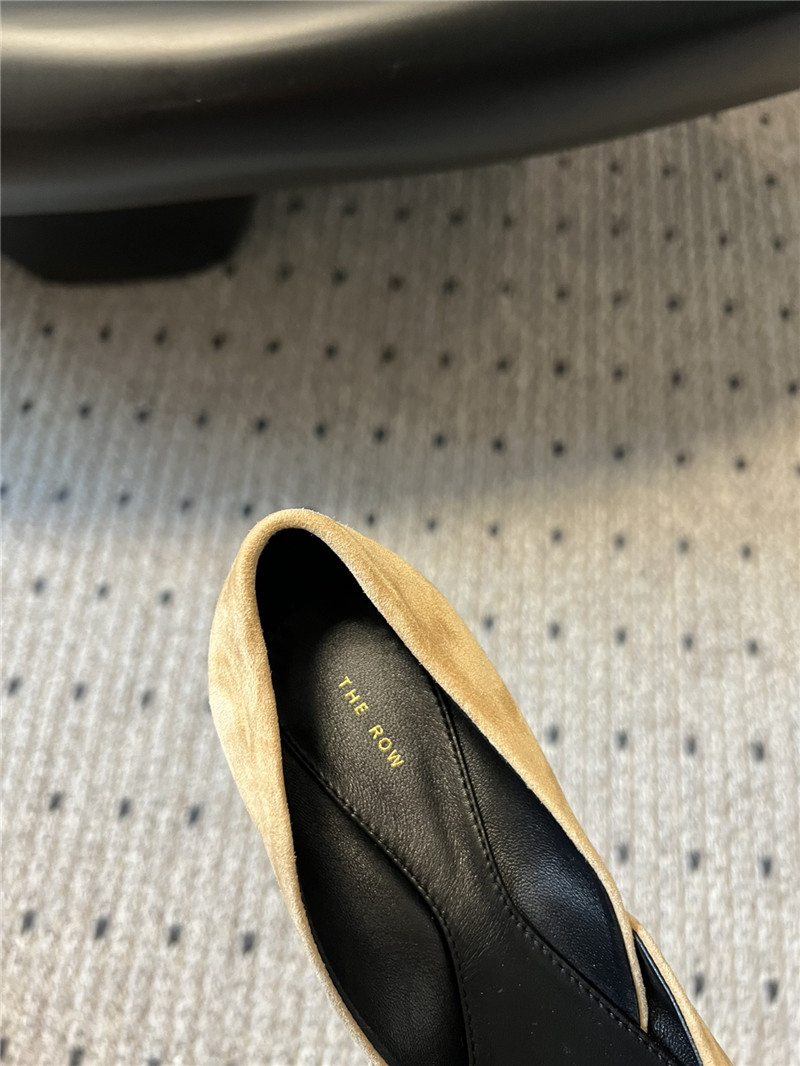 The R0w gemma ballet slipper tan suede