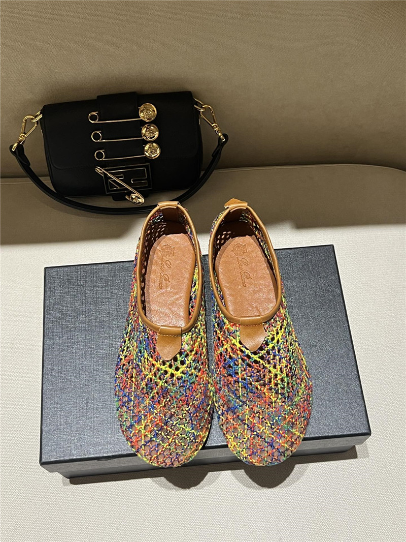 L0r0 P1ana floaty flat moccasin slipper resort multicolor