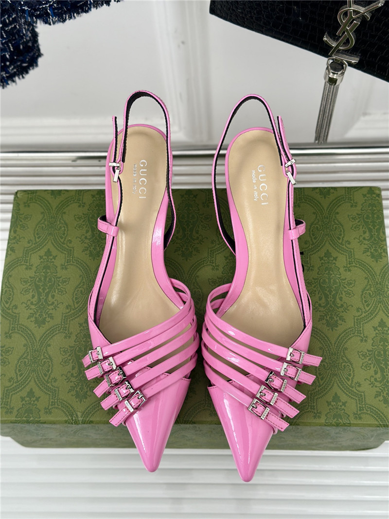 Gvc*1 strappy slingback pump 65mm pink leather