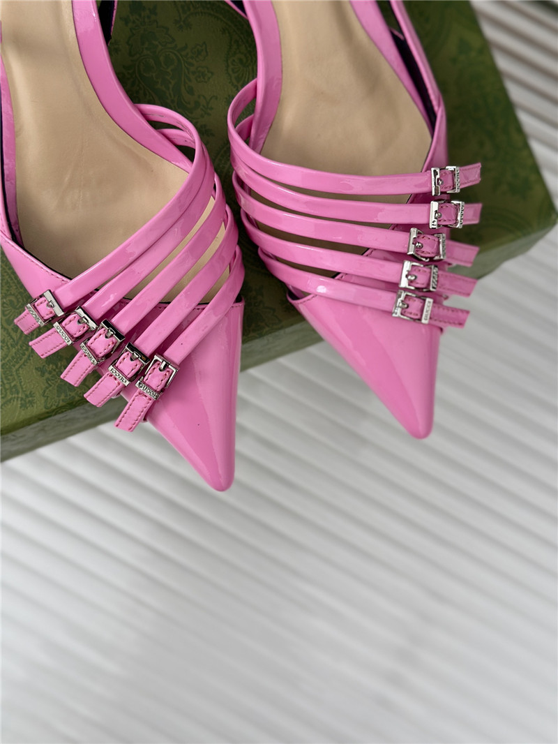 Gvc*1 strappy slingback pump 65mm pink leather