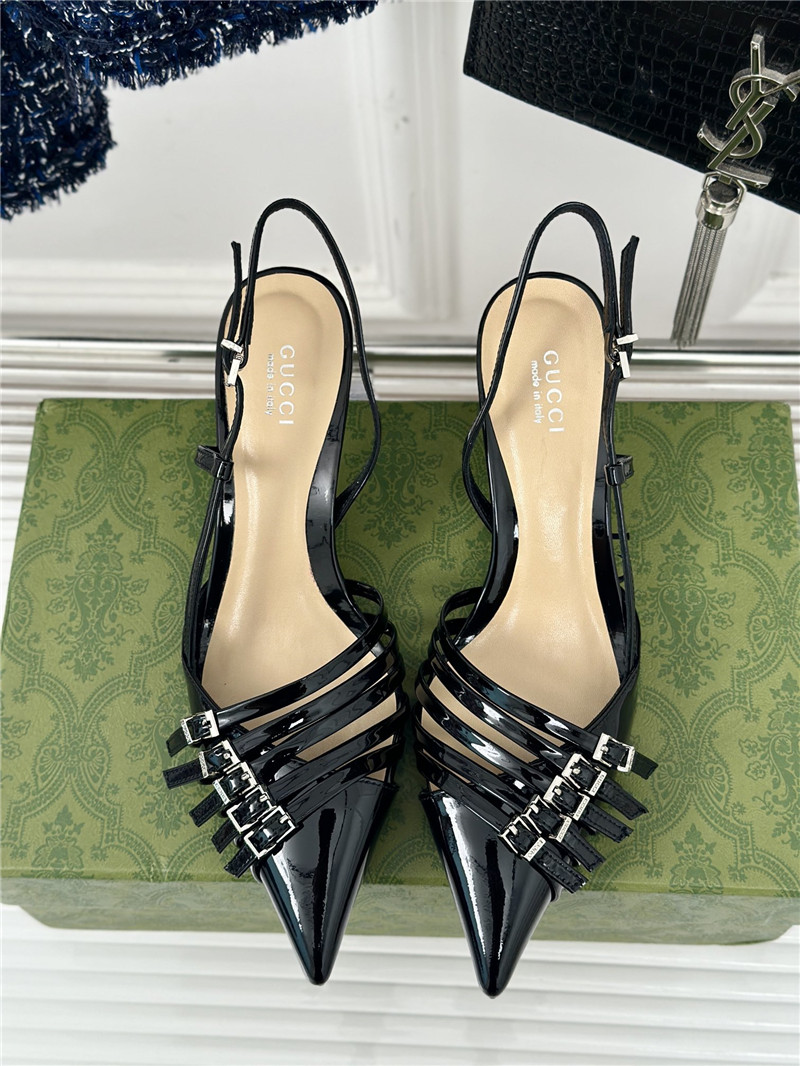 Gvc*1 strappy slingback pump 65mm black leather