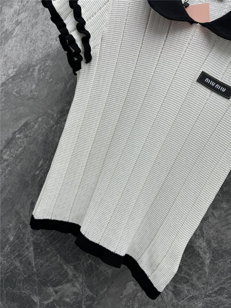 M1um1u polo short-sleeved knit top replica d&g clothing