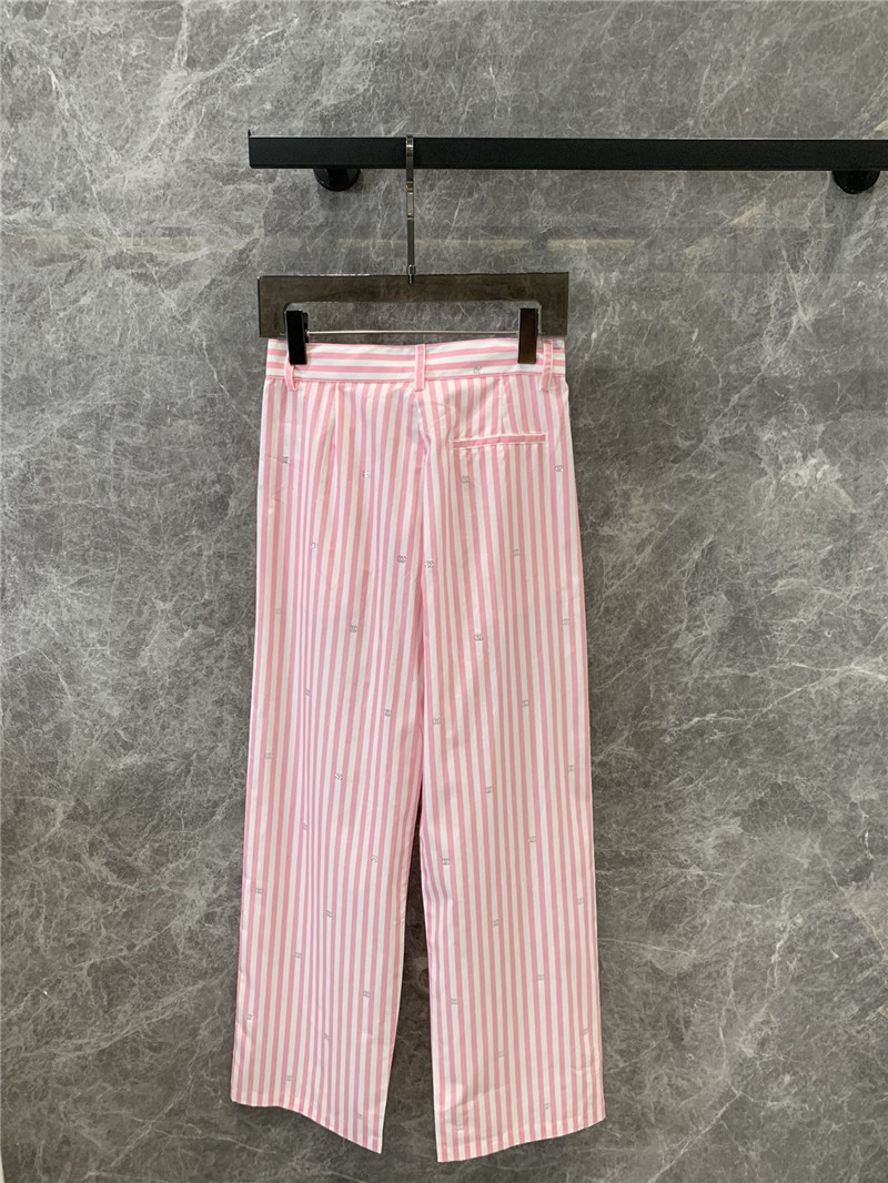 Ch**el striped wide-leg trousers replica clothes