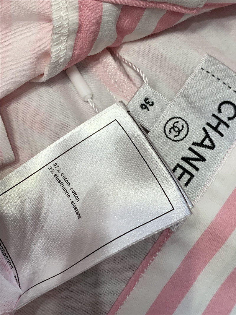 Ch**el striped wide-leg trousers replica clothes