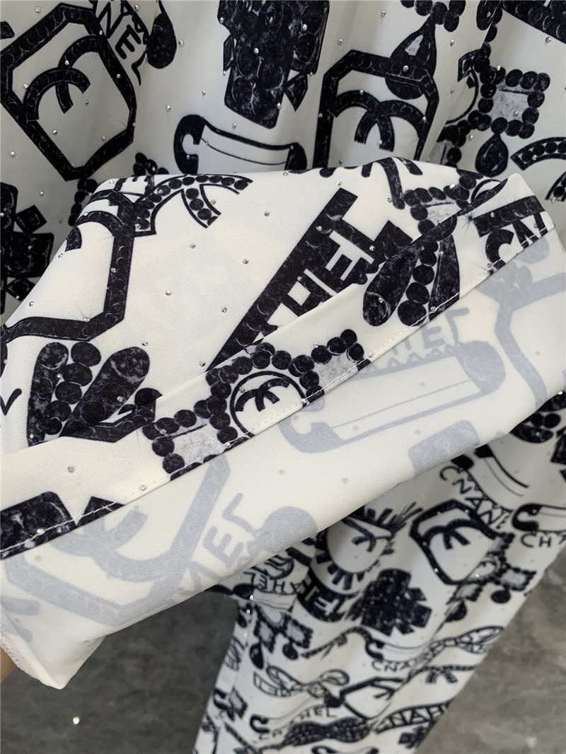 Ch**el elastic waist wide-leg pants replicas clothes