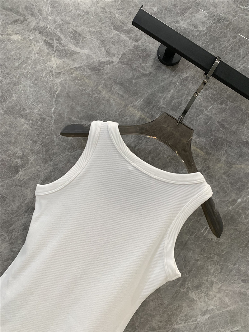 M1um1u beaded flower slim fit vest replicas clothes