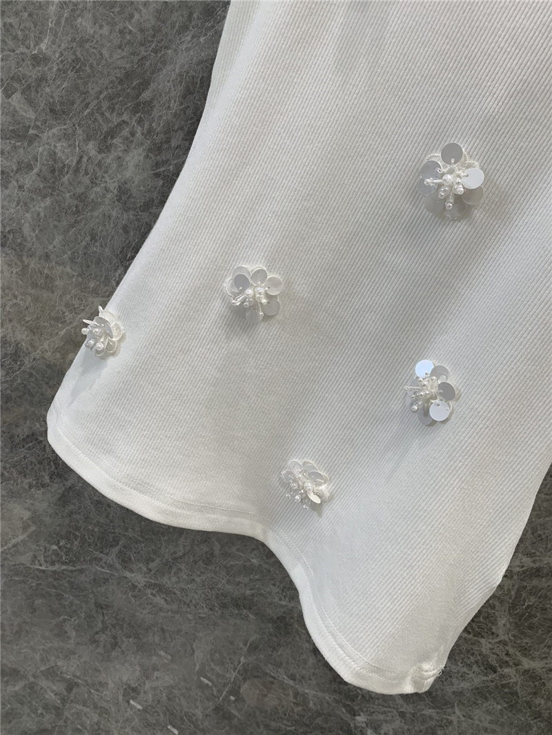 M1um1u beaded flower slim fit vest replicas clothes