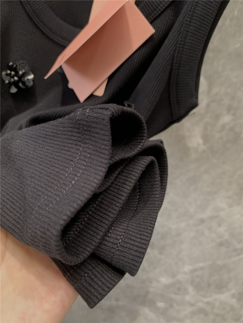 M1um1u beaded flower slim fit vest replicas clothes