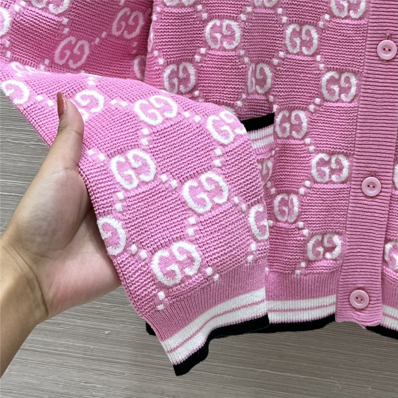 Gvc*1 all over gg knitted cardigan jacket replicas clothes