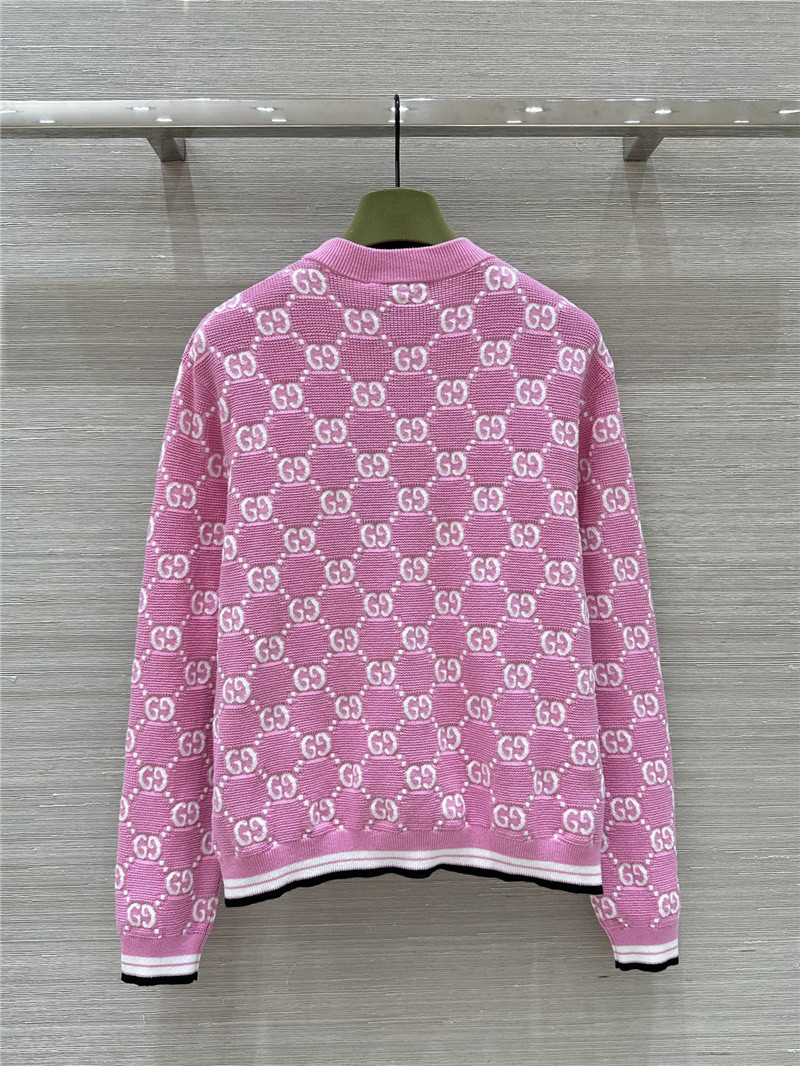 Gvc*1 all over gg knitted cardigan jacket replicas clothes