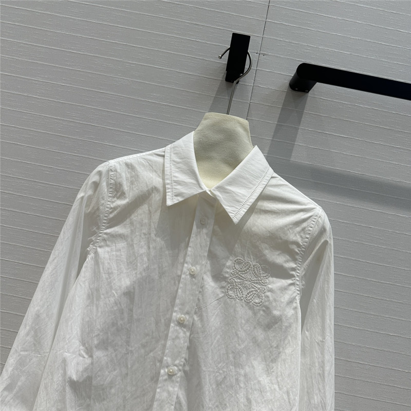 L0ew* lightweight textured cotton poplin shirt replica clothes