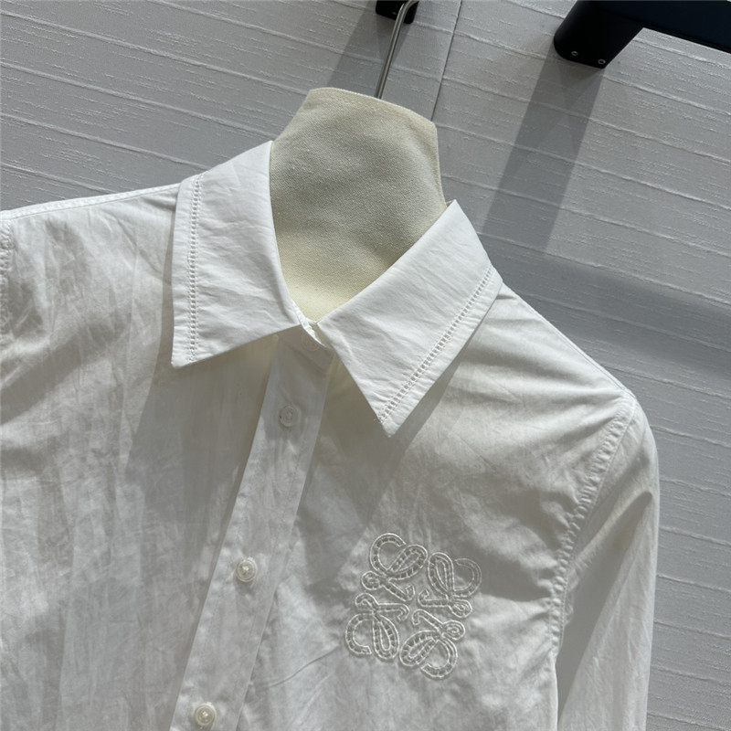 L0ew* lightweight textured cotton poplin shirt replica clothes