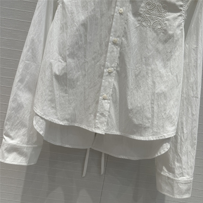 L0ew* lightweight textured cotton poplin shirt replica clothes