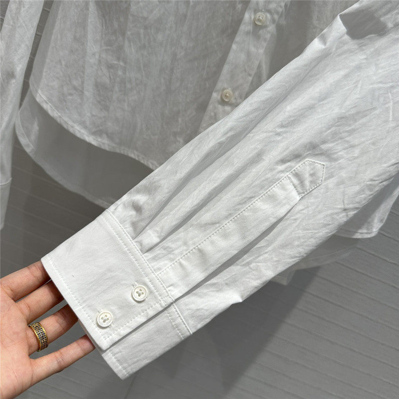 L0ew* lightweight textured cotton poplin shirt replica clothes