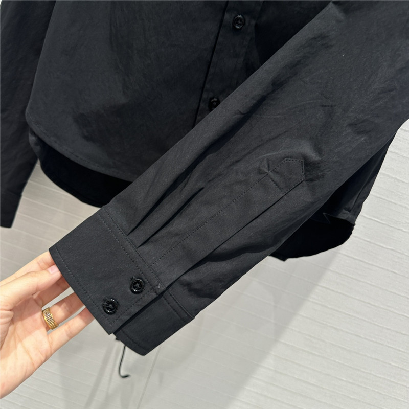 L0ew* lightweight textured cotton poplin shirt replica clothes