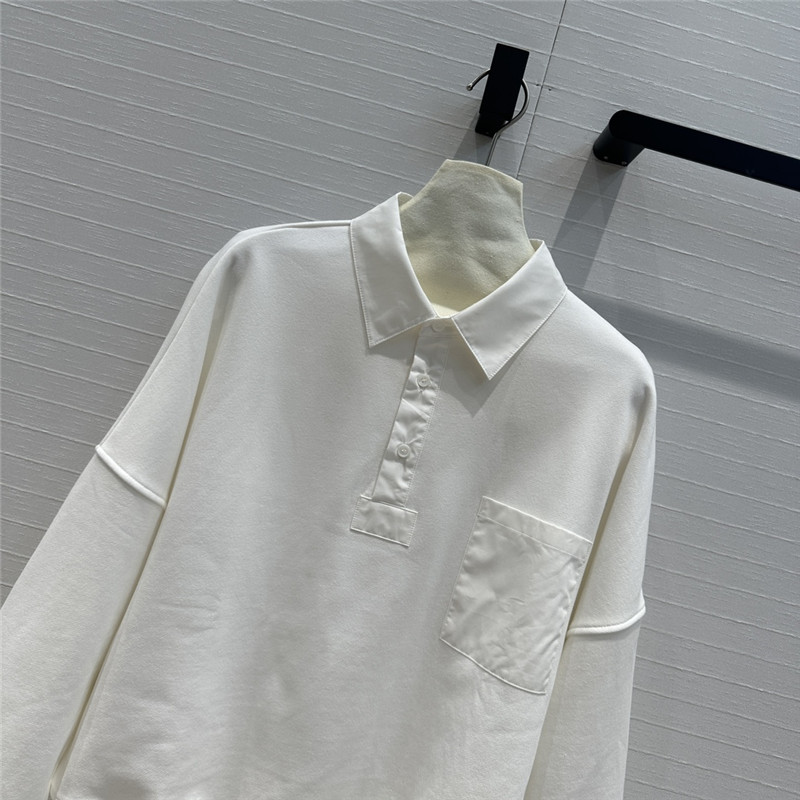 The R0w minimalist white shirt collar sweater replicas clothes
