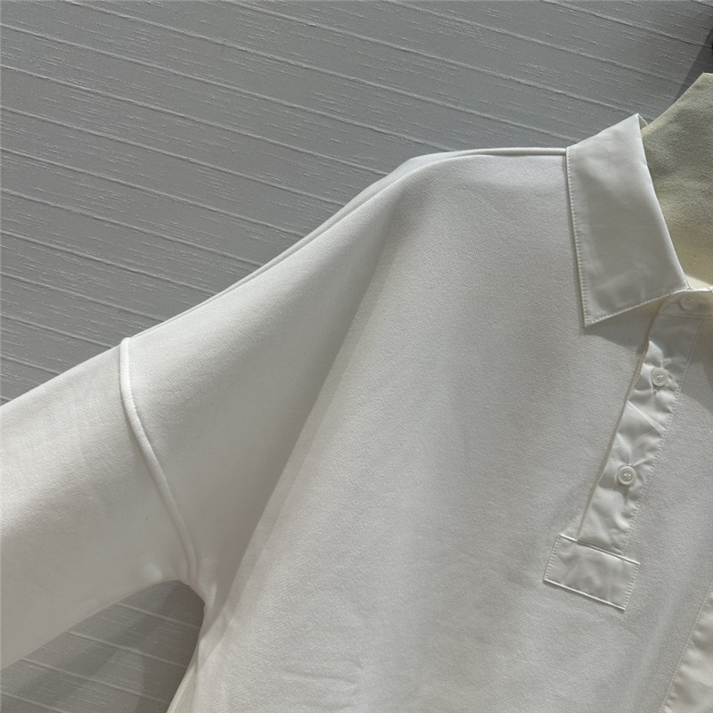 The R0w minimalist white shirt collar sweater replicas clothes