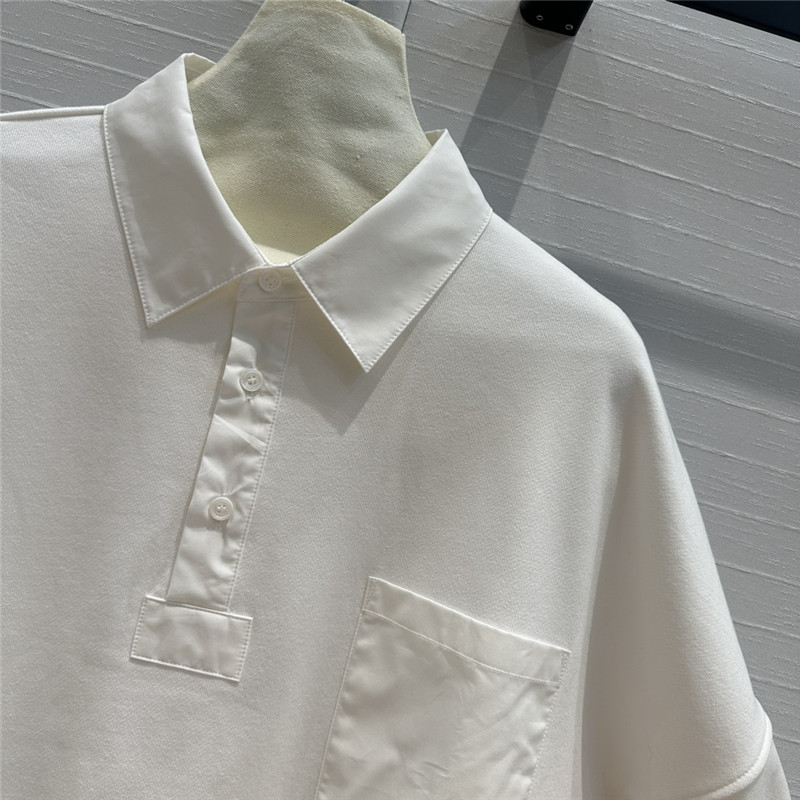 The R0w minimalist white shirt collar sweater replicas clothes