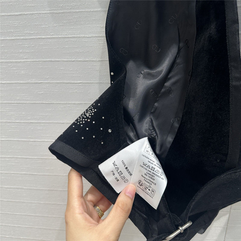 d10r hot D1am0nd velvet halter neck vest replica clothing