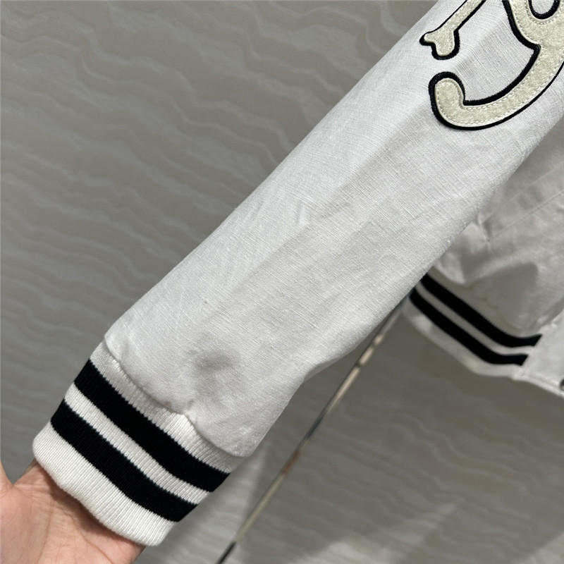 Pra*a ribbed baseball jacket replica clothing sites