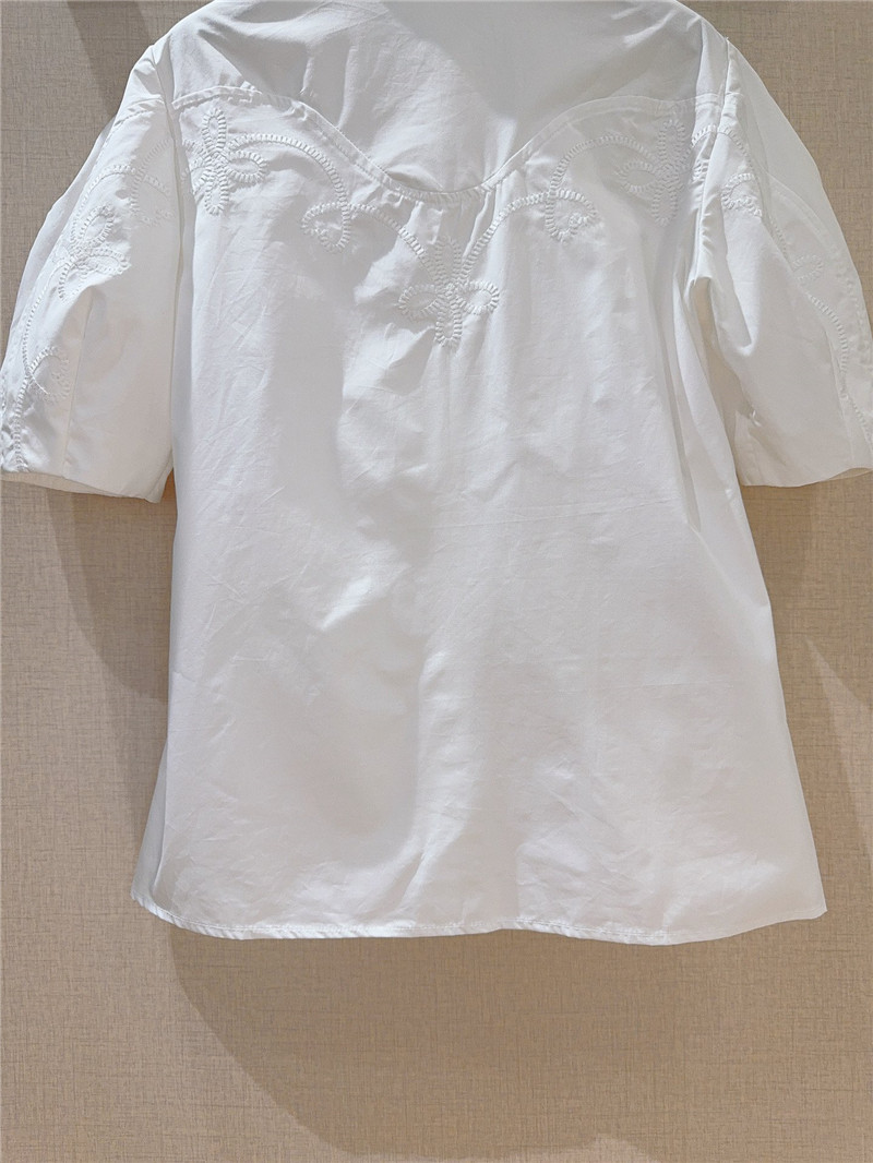 Chloé puff sleeve lapel shirt replica d&g clothing