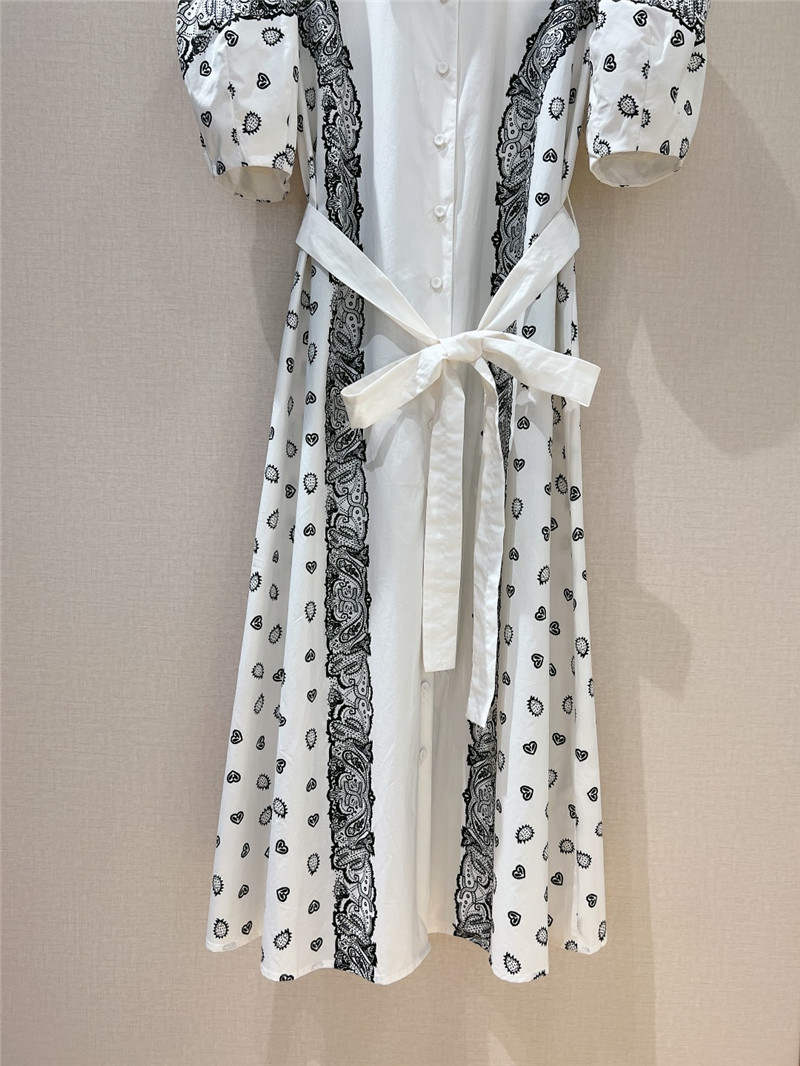 Chloé puff sleeve lapel dress replica designer clothes