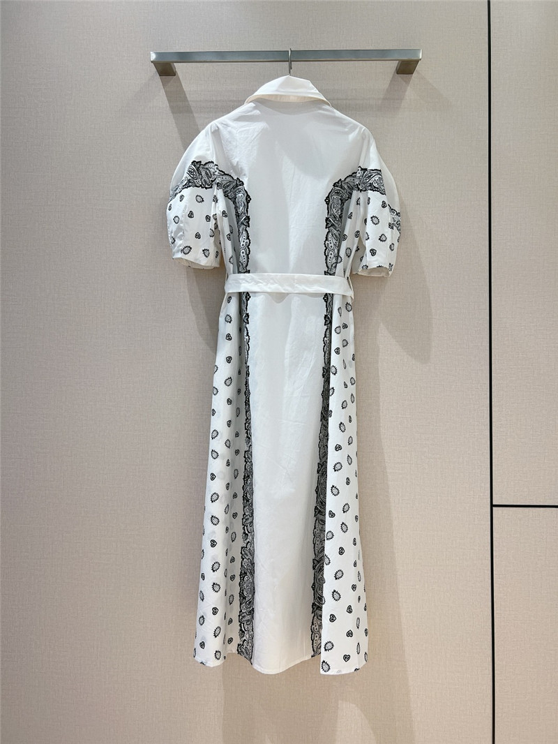 Chloé puff sleeve lapel dress replica designer clothes