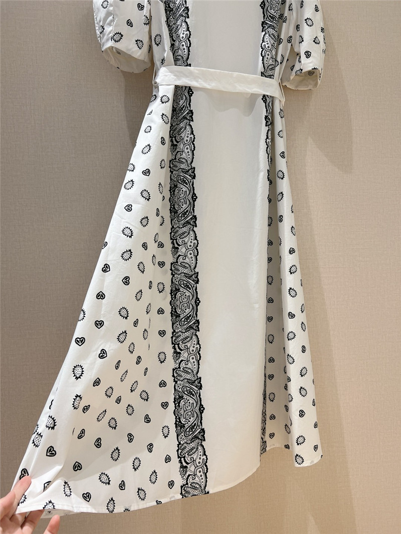 Chloé puff sleeve lapel dress replica designer clothes