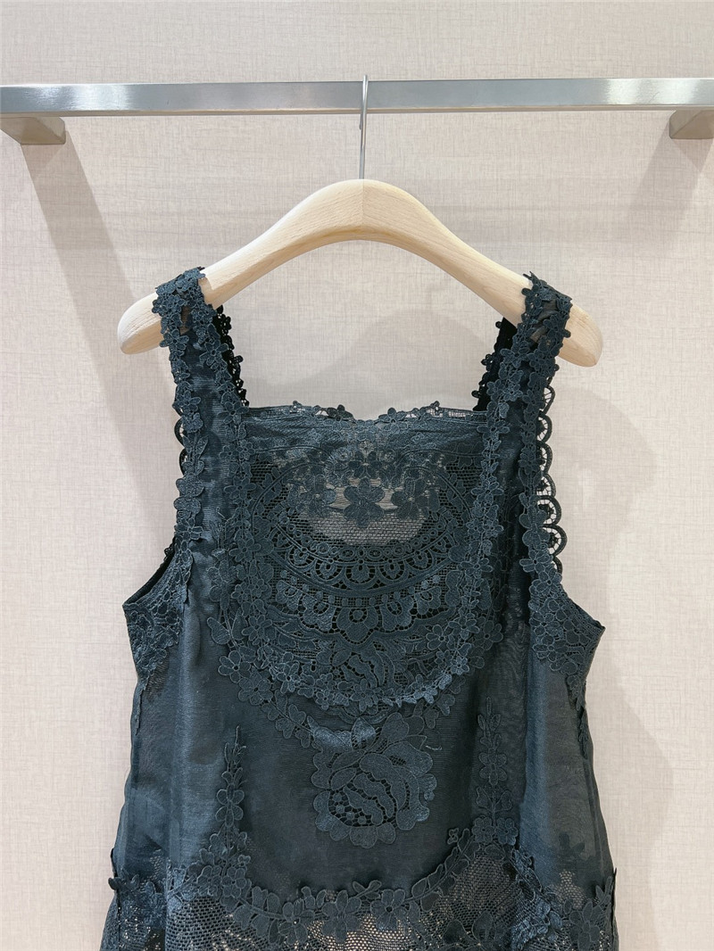 Zimm lace panelled sleeveless vest replica clothing